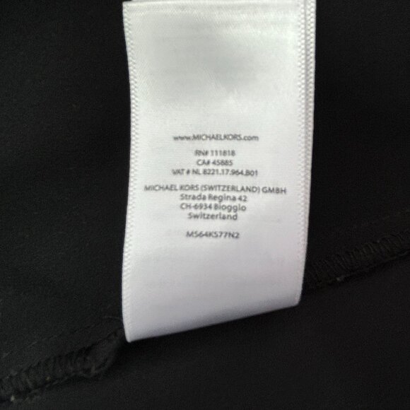 Michael Kors Chic Black Sleeveless Top - gold zipper - Small S - Picture 11 of 11